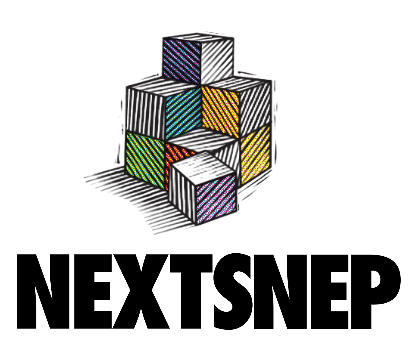 Logo for NeXT's NeXTSTEP operating system, shoddily edited so that it says NeXTSNEP